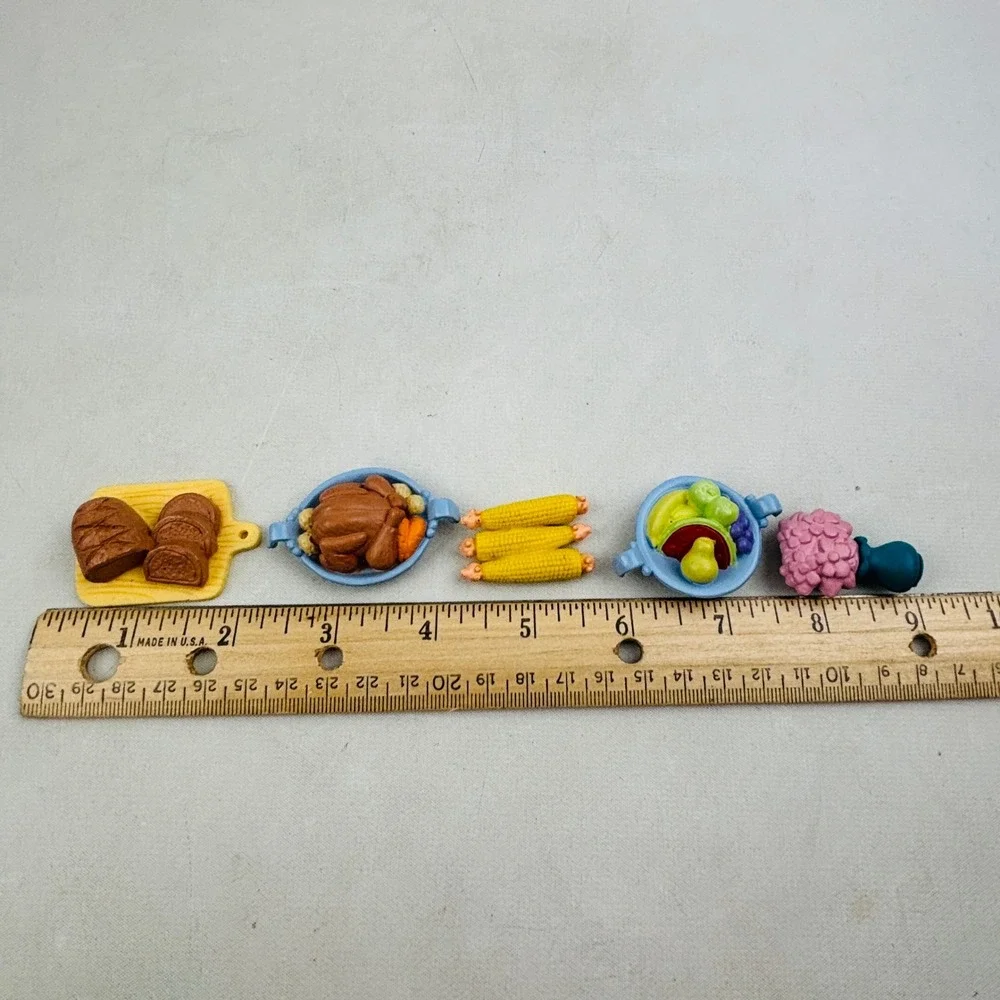 Caring Corners Dollhouse Furniture Lot Bed Vanity Bench Food Caring Corners